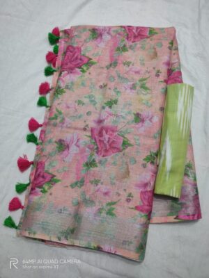 Purelinen Floral Printed Sarees (66)