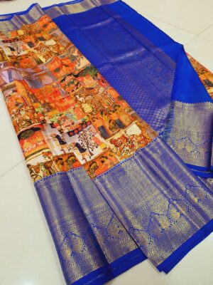 All New Designs Kanchipuram Pure Silk Kalamkari Sarees (3)