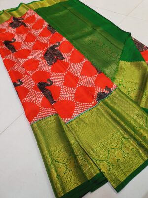 All New Designs Kanchipuram Pure Silk Kalamkari Sarees (6)