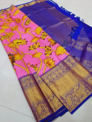 All New Designs Kanchipuram Pure Silk Kalamkari Sarees (7)