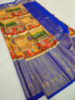 All New Designs Kanchipuram Pure Silk Kalamkari Sarees (8)