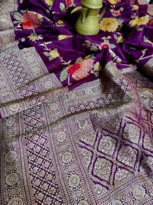 Banarasi Silk Meenakari Weaving Sarees (15)