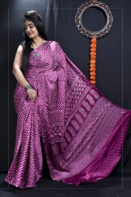 Designer Modal Silk Ajrakh Sarees (1)