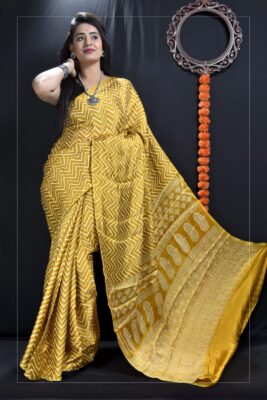 Designer Modal Silk Ajrakh Sarees (10)