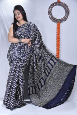 Designer Modal Silk Ajrakh Sarees (18)