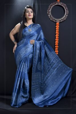 Designer Modal Silk Ajrakh Sarees (4)