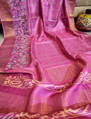 Exclusive Collection Handloom Zari Tussar Silk Sarees (16)
