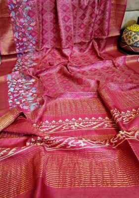 Exclusive Collection Handloom Zari Tussar Silk Sarees (3)
