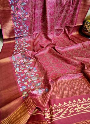 Exclusive Collection Handloom Zari Tussar Silk Sarees (8)