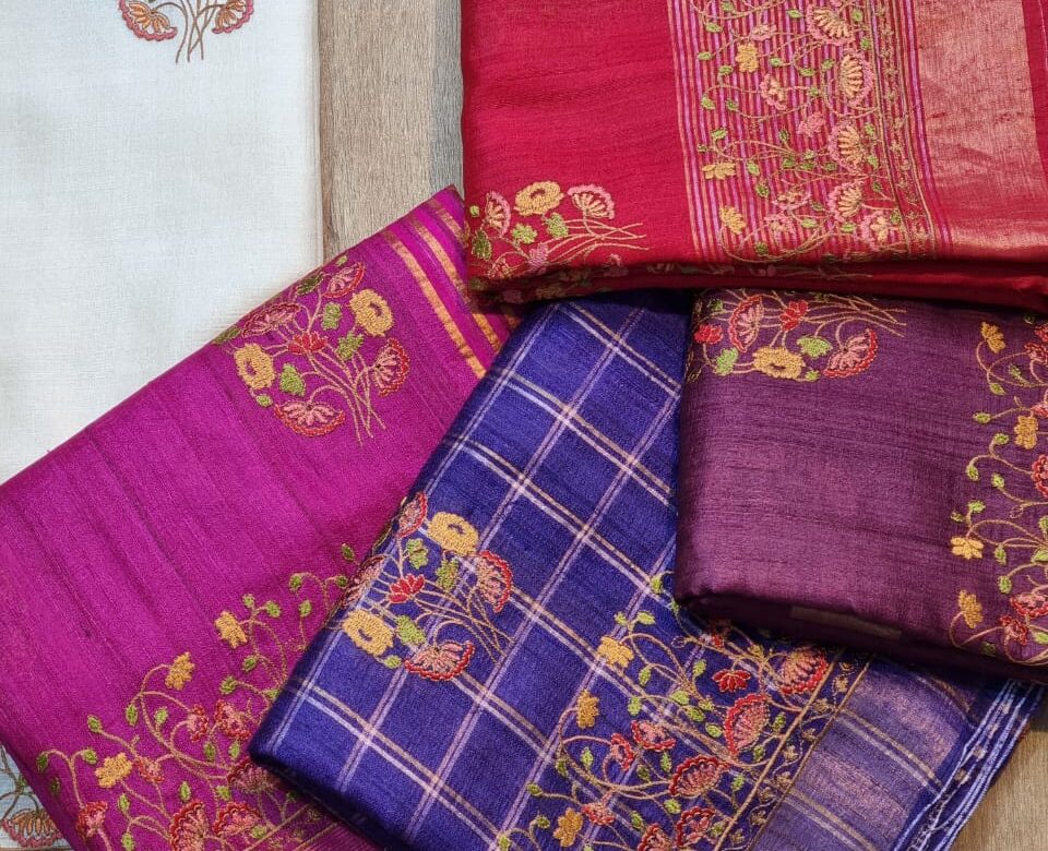 Exclusive Pure Tussar Silk Embroidary Pitchwai Border (11)