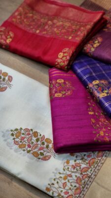 Exclusive Pure Tussar Silk Embroidary Pitchwai Border (14)