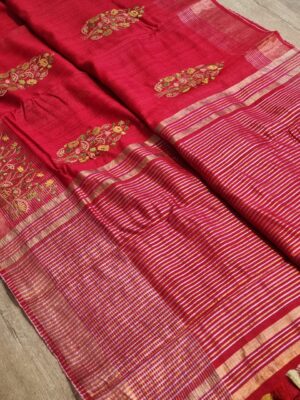 Exclusive Pure Tussar Silk Embroidary Pitchwai Border (15)