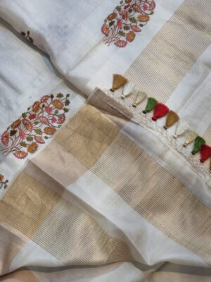 Exclusive Pure Tussar Silk Embroidary Pitchwai Border (18)
