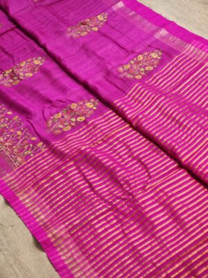 Exclusive Pure Tussar Silk Embroidary Pitchwai Border (21)