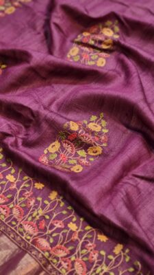 Exclusive Pure Tussar Silk Embroidary Pitchwai Border (25)