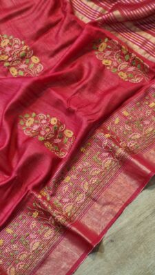 Exclusive Pure Tussar Silk Embroidary Pitchwai Border (26)