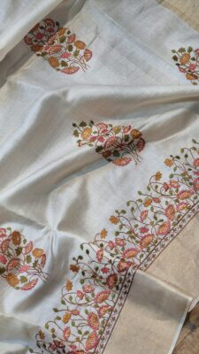 Exclusive Pure Tussar Silk Embroidary Pitchwai Border (27)