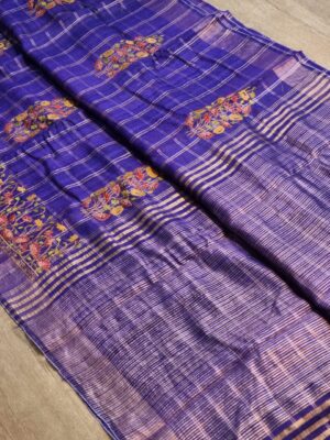 Exclusive Pure Tussar Silk Embroidary Pitchwai Border (3)