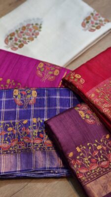 Exclusive Pure Tussar Silk Embroidary Pitchwai Border (32)