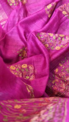Exclusive Pure Tussar Silk Embroidary Pitchwai Border (33)