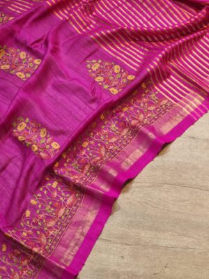 Exclusive Pure Tussar Silk Embroidary Pitchwai Border (35)