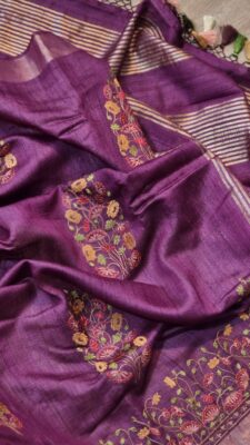Exclusive Pure Tussar Silk Embroidary Pitchwai Border (38)