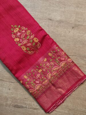Exclusive Pure Tussar Silk Embroidary Pitchwai Border (39)