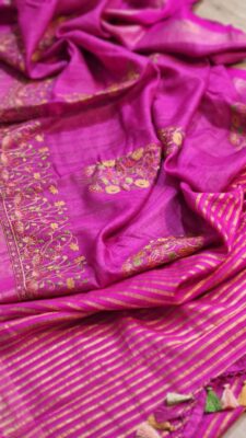 Exclusive Pure Tussar Silk Embroidary Pitchwai Border (50)
