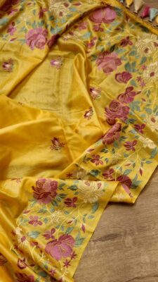 Exclusive Pure Tussar Silk Embroidary Sarees (10)