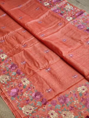Exclusive Pure Tussar Silk Embroidary Sarees (13)