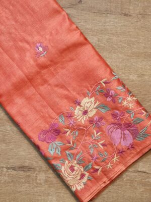 Exclusive Pure Tussar Silk Embroidary Sarees (22)