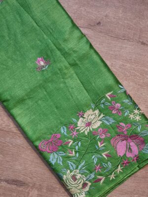 Exclusive Pure Tussar Silk Embroidary Sarees (25)