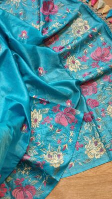 Exclusive Pure Tussar Silk Embroidary Sarees (26)