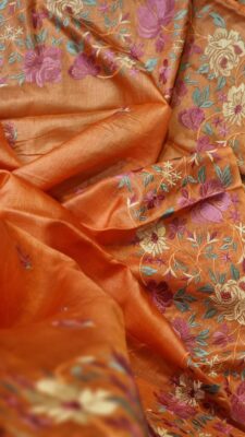 Exclusive Pure Tussar Silk Embroidary Sarees (28)