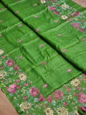Exclusive Pure Tussar Silk Embroidary Sarees (37)