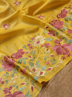 Exclusive Pure Tussar Silk Embroidary Sarees (6)