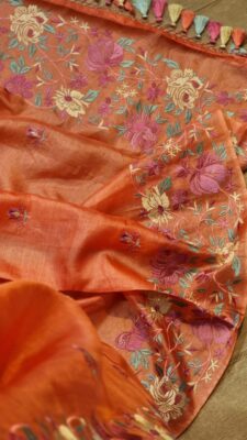 Exclusive Pure Tussar Silk Embroidary Sarees (9)