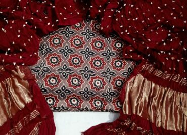 Latest Ajrakh Modal Silk Dreses (1)