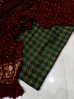 Latest Ajrakh Modal Silk Dreses (11)