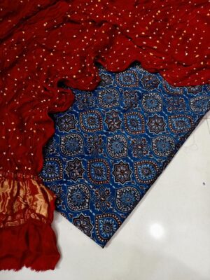 Latest Ajrakh Modal Silk Dreses (13)