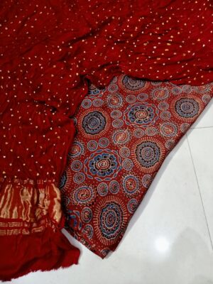 Latest Ajrakh Modal Silk Dreses (3)