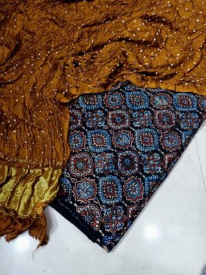 Latest Ajrakh Modal Silk Dreses (7)