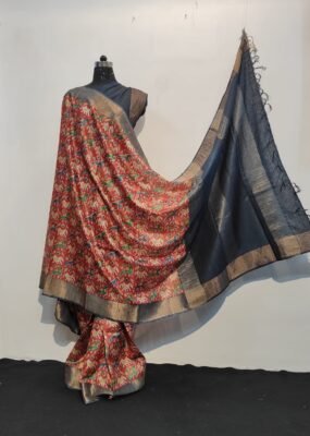 Latest New Tussar Silk Sarees (1)