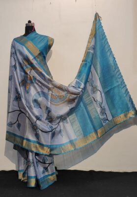 Latest New Tussar Silk Sarees (14)
