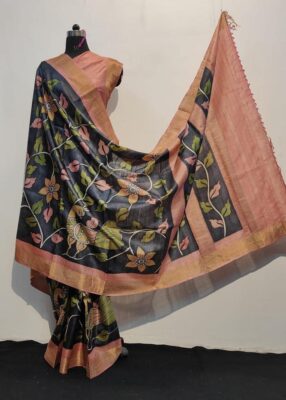 Latest New Tussar Silk Sarees (2)