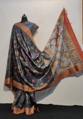 Latest New Tussar Silk Sarees (4)