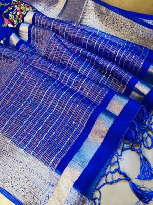 Organza French Knot Work Sarees (24)