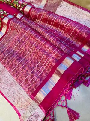 Organza French Knot Work Sarees (5)