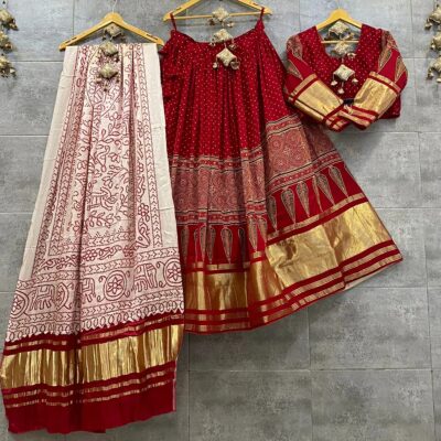 Pure Gajji Modal Silk With Chaniya Choli (10)
