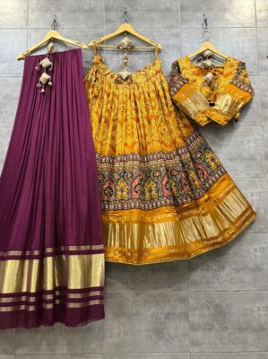 Pure Gajji Silk Lehangas Set (4)